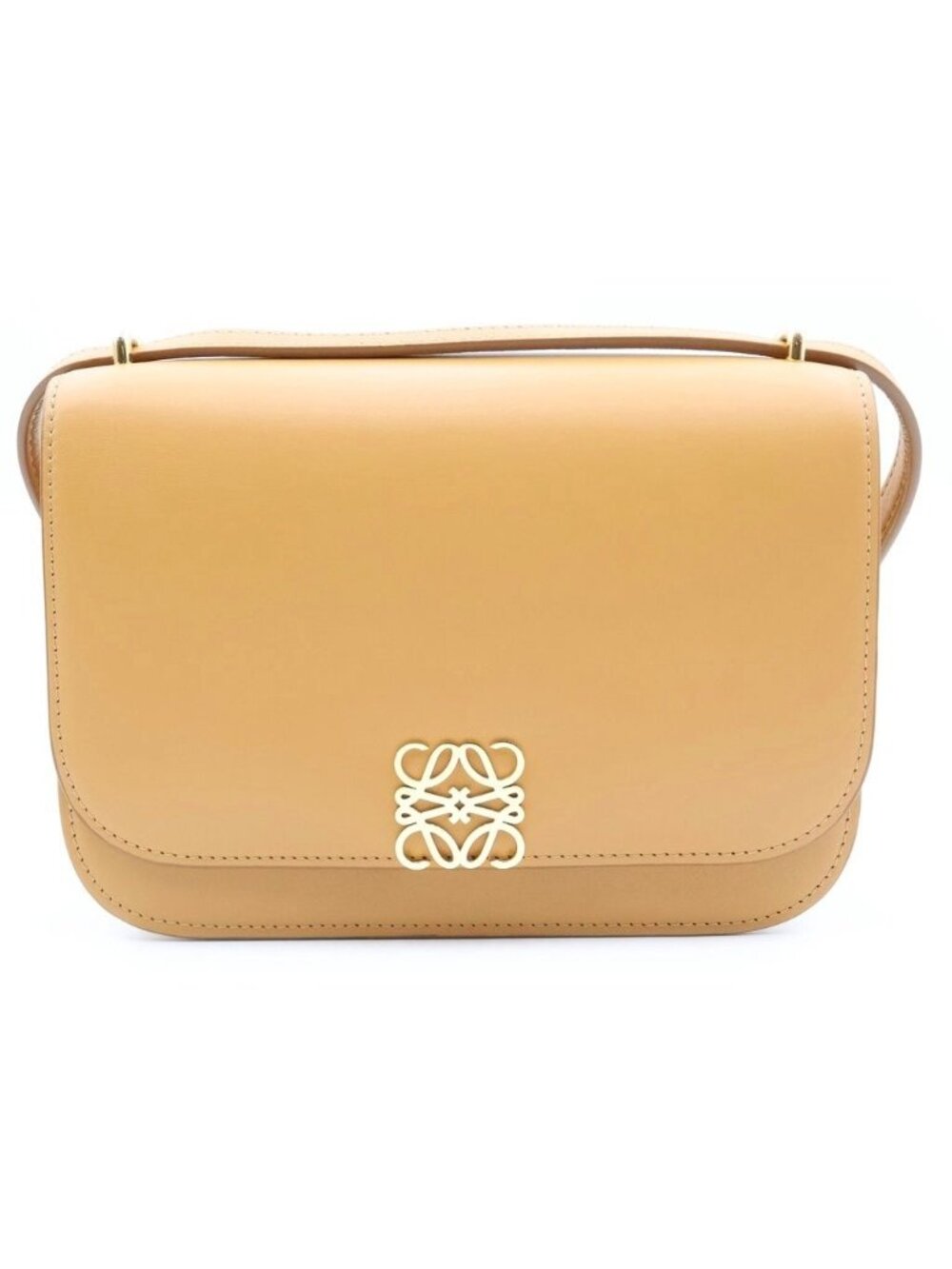 Loewe Goya Shoulder Bag Brown Leather Gold